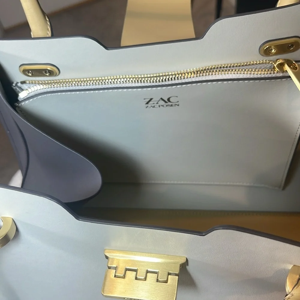 ZAC ( Zac Posen ) NWT , EARTHA MEDIUM , TOTE , off white, CHARCOAL Color. - Picture 15 of 16
